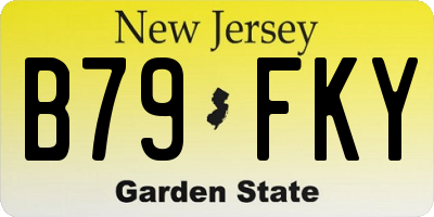 NJ license plate B79FKY