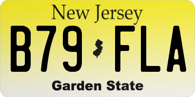 NJ license plate B79FLA