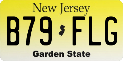 NJ license plate B79FLG