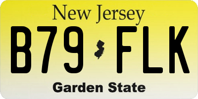 NJ license plate B79FLK