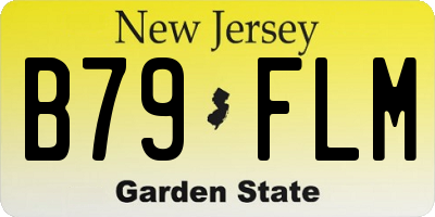 NJ license plate B79FLM