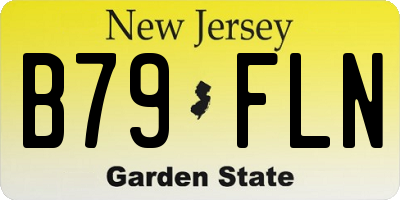 NJ license plate B79FLN