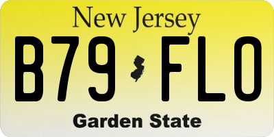 NJ license plate B79FLO