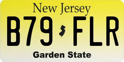 NJ license plate B79FLR