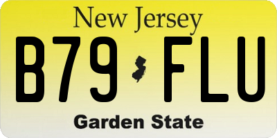 NJ license plate B79FLU