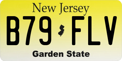 NJ license plate B79FLV