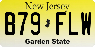 NJ license plate B79FLW
