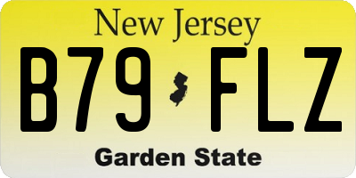 NJ license plate B79FLZ