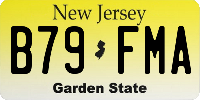 NJ license plate B79FMA