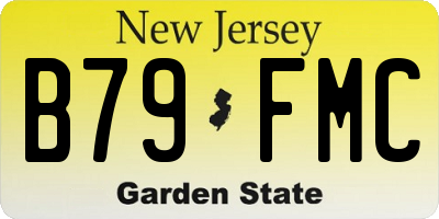 NJ license plate B79FMC