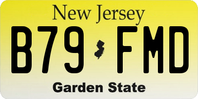 NJ license plate B79FMD