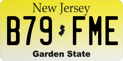 NJ license plate B79FME