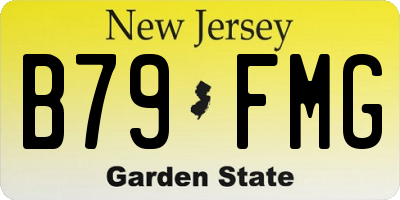 NJ license plate B79FMG