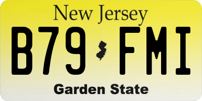 NJ license plate B79FMI