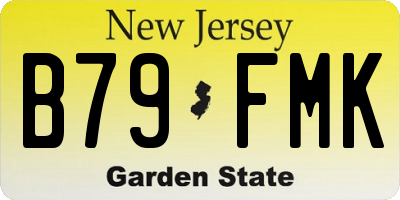 NJ license plate B79FMK