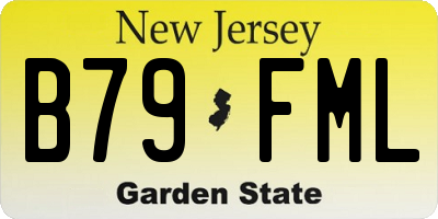 NJ license plate B79FML