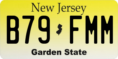 NJ license plate B79FMM