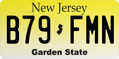 NJ license plate B79FMN