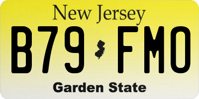 NJ license plate B79FMO
