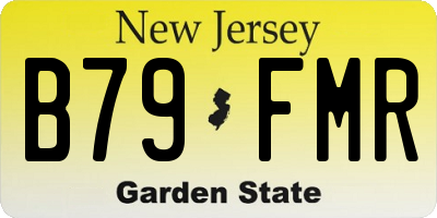NJ license plate B79FMR
