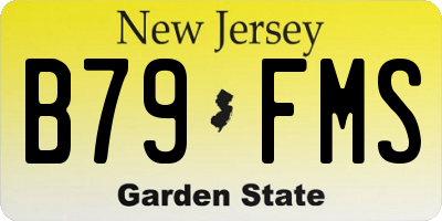 NJ license plate B79FMS