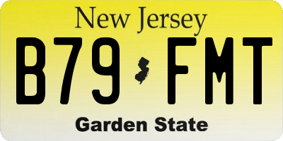 NJ license plate B79FMT