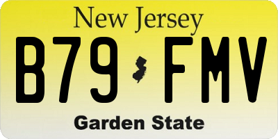 NJ license plate B79FMV