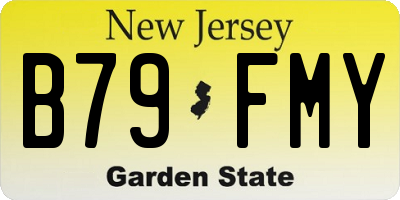 NJ license plate B79FMY