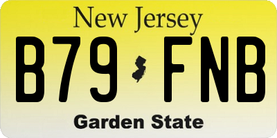NJ license plate B79FNB