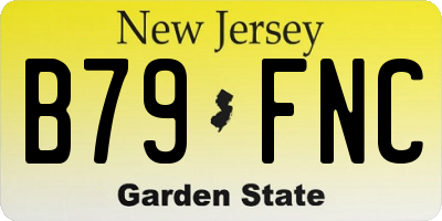 NJ license plate B79FNC