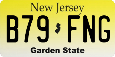 NJ license plate B79FNG