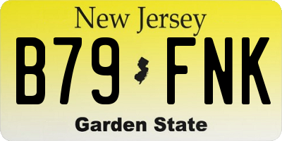 NJ license plate B79FNK