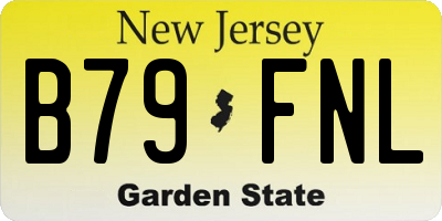 NJ license plate B79FNL