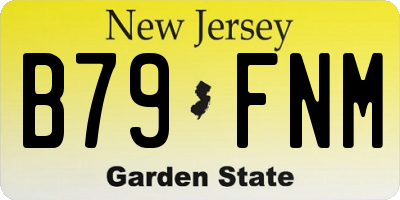 NJ license plate B79FNM