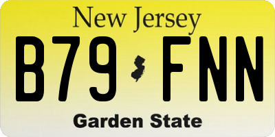 NJ license plate B79FNN