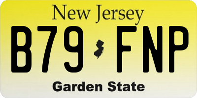 NJ license plate B79FNP