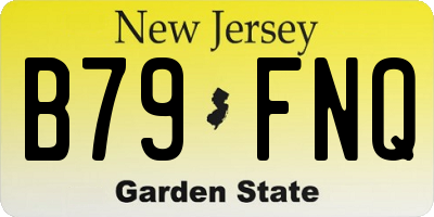 NJ license plate B79FNQ