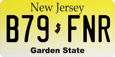 NJ license plate B79FNR