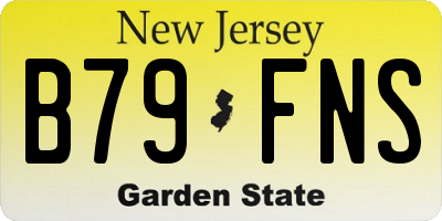 NJ license plate B79FNS