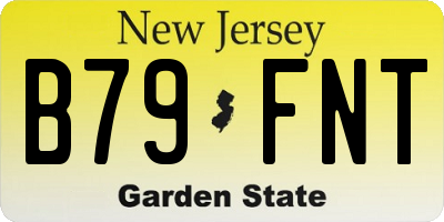 NJ license plate B79FNT