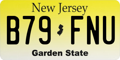 NJ license plate B79FNU