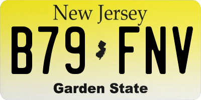 NJ license plate B79FNV