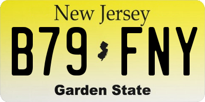 NJ license plate B79FNY