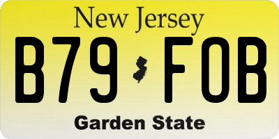 NJ license plate B79FOB