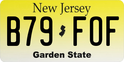 NJ license plate B79FOF