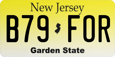 NJ license plate B79FOR