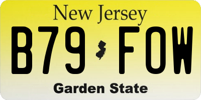 NJ license plate B79FOW