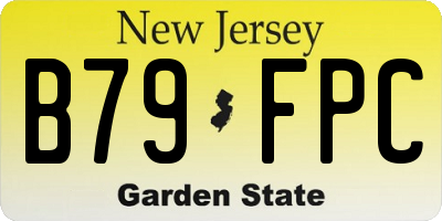 NJ license plate B79FPC