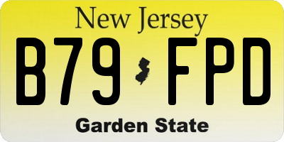 NJ license plate B79FPD