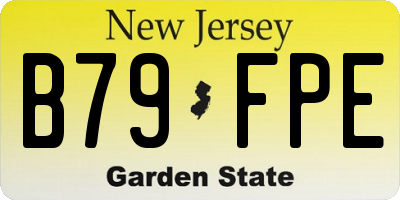 NJ license plate B79FPE